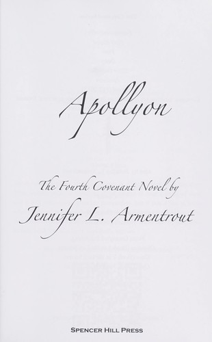 Jennifer L. Armentrout: Apollyon (2013, Spencer Hill Press)