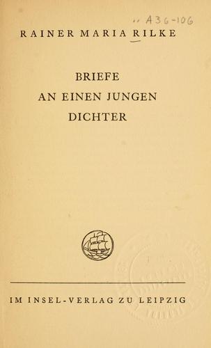 Rainer Maria Rilke: Briefe an einen jungen Dichter (German language, 1932, Insel-Verlag)