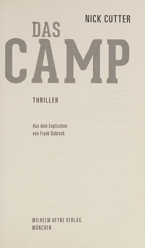Nick Cutter: Das Camp (German language, 2014, Heyne)