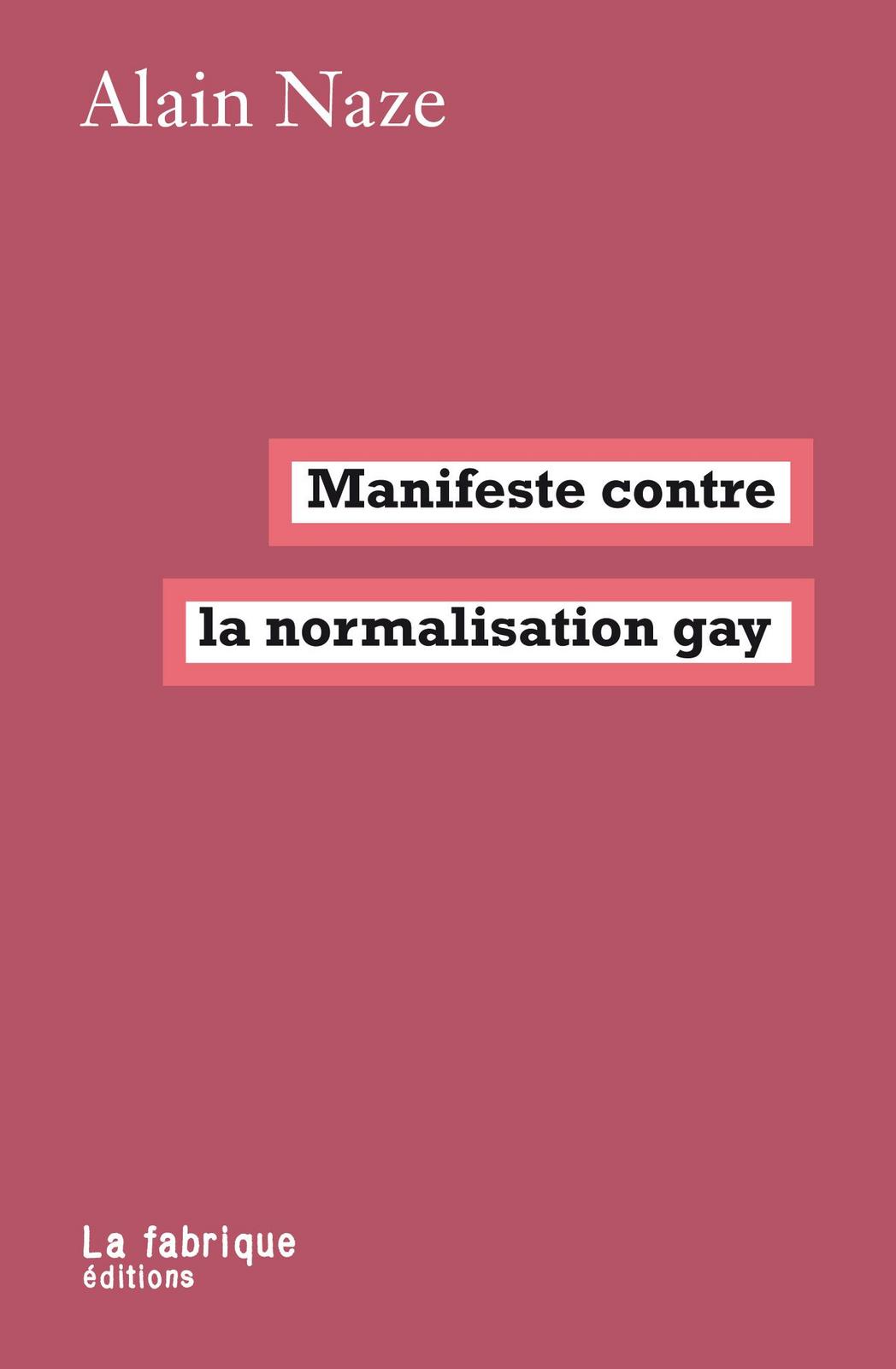Manifeste contre la normalisation gay (French language, 2017, La Fabrique)