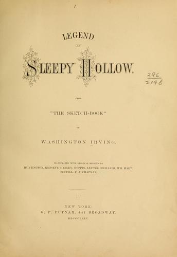 Washington Irving: Legend of Sleepy Hollow. (1864, G.P. Putnam)