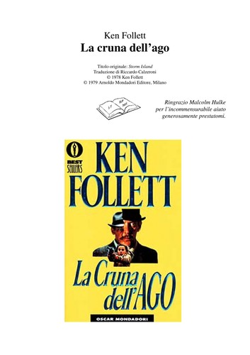 Ken Follett: La cruna dell'ago (Italian language, 2002, Mondadori)