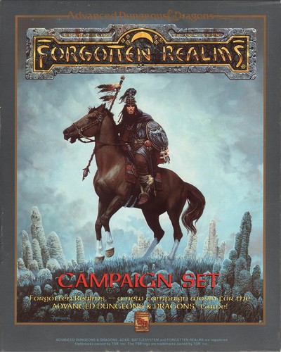 Ed Greenwood, Jeff Grubb: The Forgotten Realms Campaign Set (AD&D Fantasy Roleplaying, 2books + 4maps + HexGrid) (Paperback, TSR Inc.)