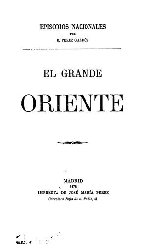 El Grande Oriente (Spanish language, 1976, Alianza)