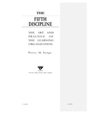 Peter Senge: The fifth discipline (1994, Doubleday)
