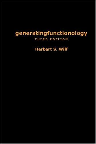 Herbert S. Wilf: Generatingfuctionology (2005, A K Peters)