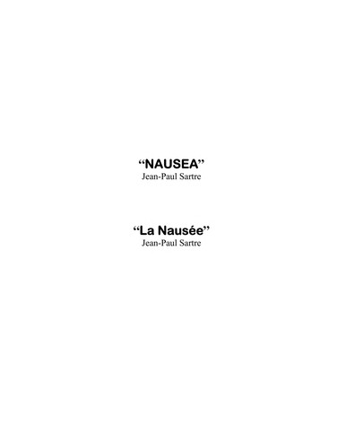Jean-Paul Sartre: Nausea (2000, Penguin)