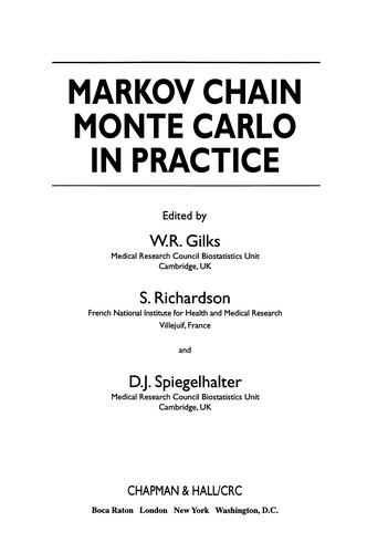 S. Richardson: Markov chain Monte Carlo in practice (1996, Chapman & Hall)