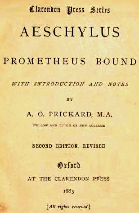 Aeschylus: Prometheus bound. (1883, Clarendon Press)