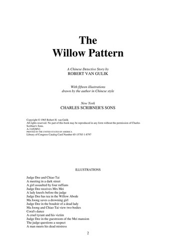 Robert van Gulik: The willow pattern (1974, Warner)