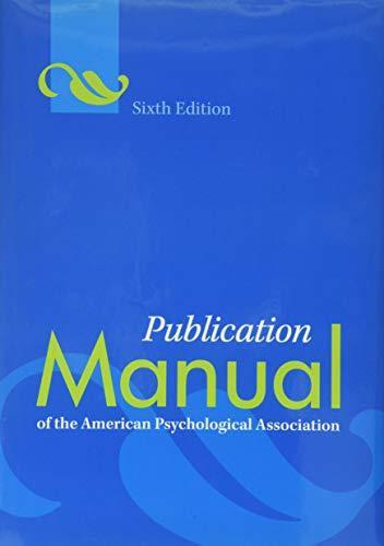 American Psychological Association: Publication manual of the American Psychological Association (2010)