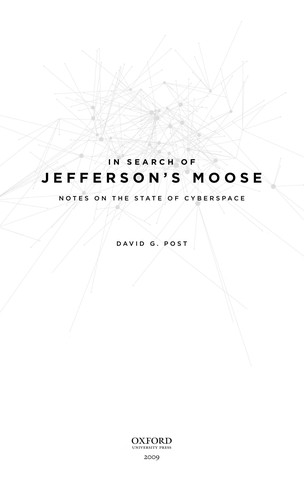 David G. Post: In search of Jefferson's moose (2009, Oxford University Press)