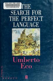 Umberto Eco: The search for the perfect language (1995, Blackwell)