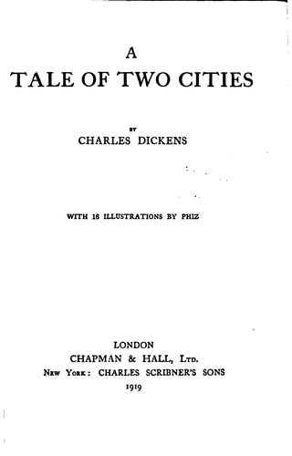 Nancy Holder: A Tale of Two Cities (1919, Chapman & Hall)