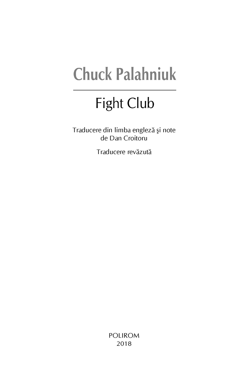 Chuck Palahniuk: Fight Club (French language, 1999, Gallimard)