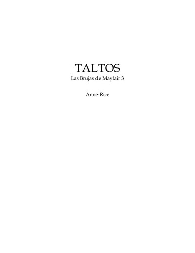 Anne Rice: Taltos (Spanish language, 2005, Ediciones B)