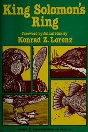 Konrad Lorenz: King Solomon's ring (1979, Harper & Row)