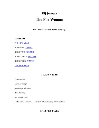 Kij Johnson: The fox woman (2001, Tor)