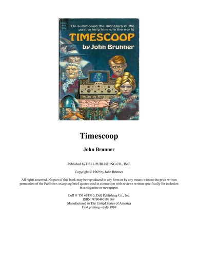John Brunner: Timescoop (1972, Sidgwick and Jackson)