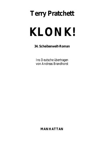 Terry Pratchett: Klonk! (German language, 2008)