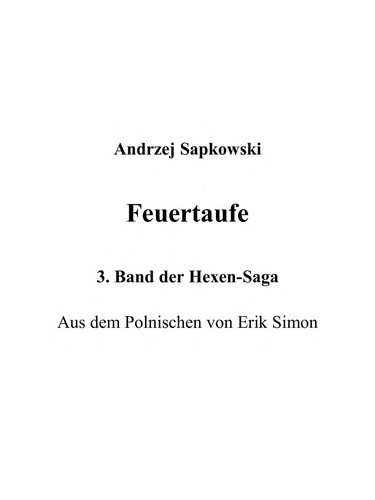 Andrzej Sapkowski: Feuertaufe (German language, 2009, Dt. Taschenbuch-Verl.)