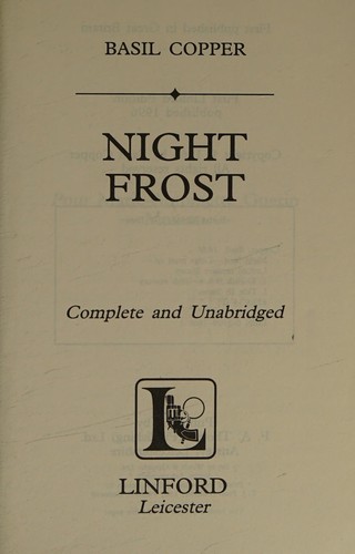 Basil Copper: Night Frost (Paperback, 1996, Ulverscroft Large Print)