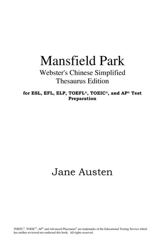 Jane Austen: Mansfield Park (2005, ICON Classics)
