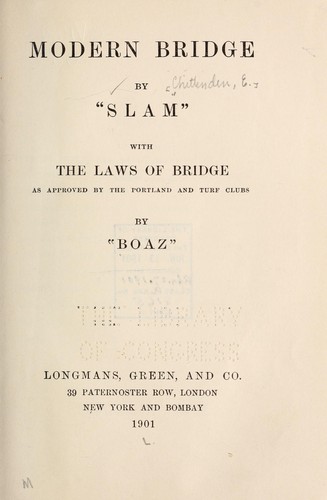 Slam.: Modern bridge (1901, Longmans, Green)