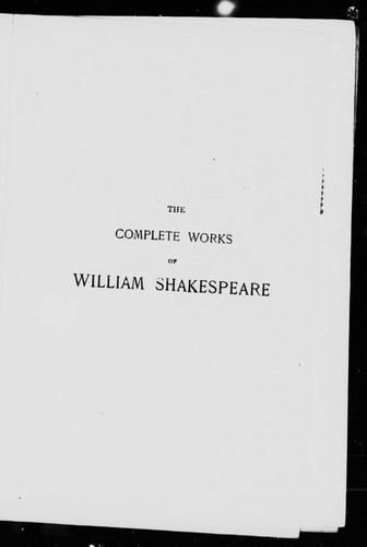 William Shakespeare: The Complete Works of William Shakespeare (CIHM (Humphrey Milford, Oxford University Pres))