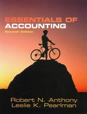 Robert Newton Anthony, Robert N. Anthony, Leslie K. Pearlman: Essentials of accounting (2000, Prentice Hall)