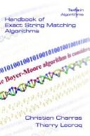 Christian Charras, Thierry Lecroq: Handbook of Exact String Matching Algorithms (Paperback, 2004, King's College Publications)