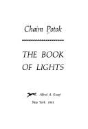 Chaim Potok: The book of lights (1981, Knopf, distributed by Random House)