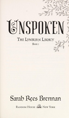 Sarah Rees Brennan: Unspoken (2012, Random House Books for Young Readers)