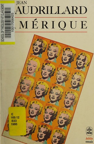 Jean Baudrillard: Amérique (French language, 1991, Librairie Générale Française)
