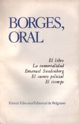 Jorge Luis Borges: Borges oral : conferencias (Paperback, Spanish language, 1995, Emecé)