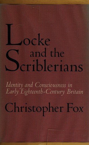 Christopher Barber Fox: Locke and the Scriblerians (Hardcover, 1988, University of California Press)