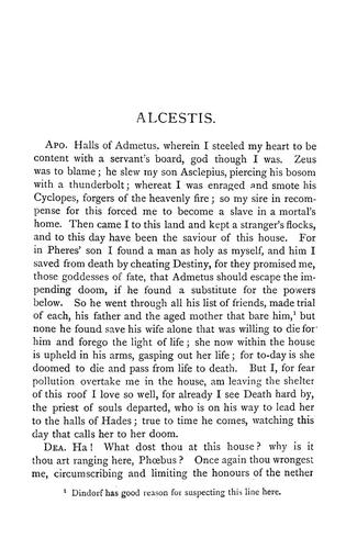 Euripides: The Alcestis (1920, G. Bell)