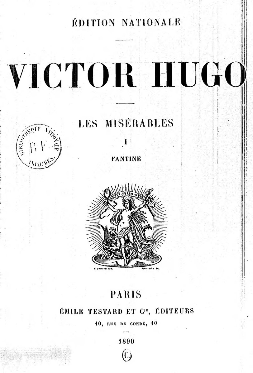 Victor Hugo: Les Misérables (éd. librairie Ollendorff, 1908) (EBook, French language)