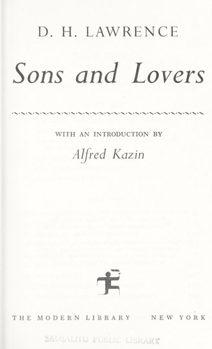 D. H. Lawrence: Sons & lovers (1986, Modern Library)