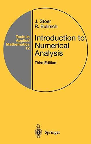 Josef Stoer: Introduction to numerical analysis (2002)