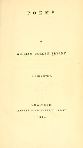 William Cullen Bryant: Poems (1842, Harper & Brothers)