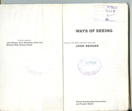 John Berger: Ways of Seeing (1972, Penguin Books)