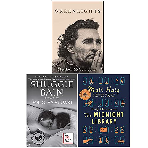 Greenlights, Shuggie Bain and The Midnight Library 3 Books Collection Set (Hardcover, 2021, Headline/Canongate Books)
