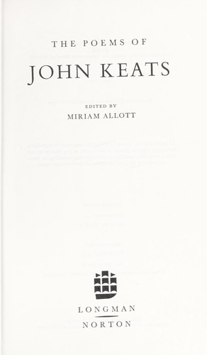 John Keats: The poems of John Keats ((s.n))