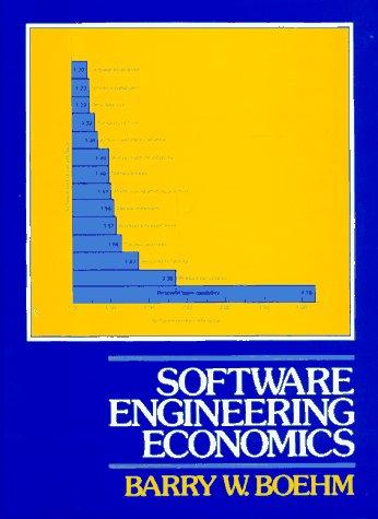 Barry W. Boehm: Software engineering economics (1981, Prentice-Hall)