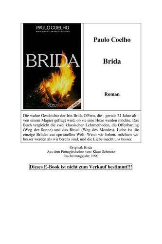 Paulo Coelho: Brida (German language, 2008, Diogenes)