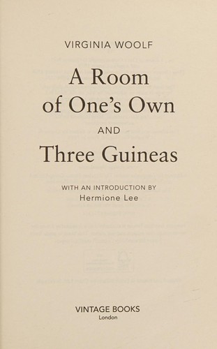 Virginia Woolf: A room of one's own (2001, Vintage)