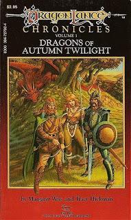 Tracy Hickman, Margaret Weis: Dragons of Autumn Twilight (1984, TSR, Distributed to the book trade by Random House)