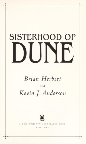 Brian Herbert: Sisterhood of Dune (2012, Tor)