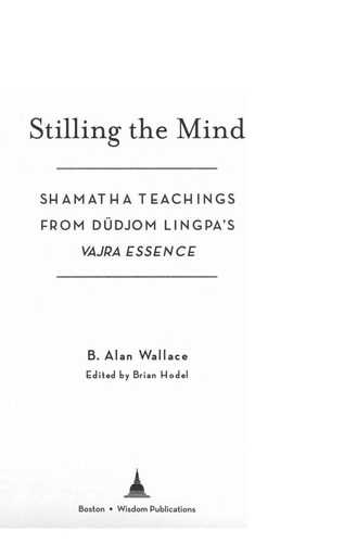 B. Alan Wallace: Stilling the mind (2011, Wisdom Publications)